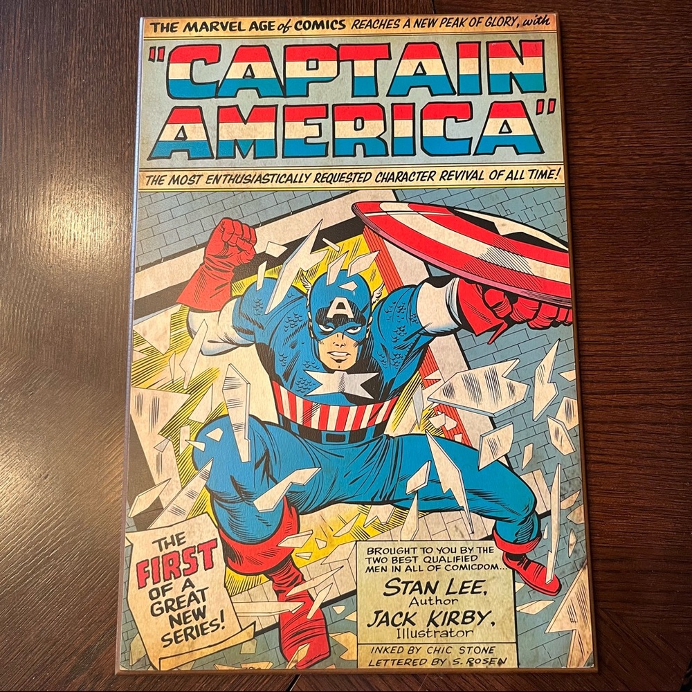 Captain America Comic Book wall plaque - Picture 1 of 5